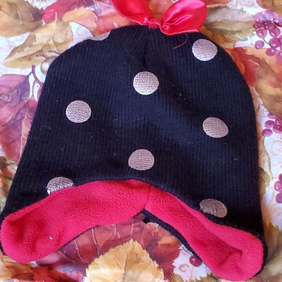 Bundle of 3 Girls Winter Hats Blue White Black 6-12 Months - Picture 8 of 12